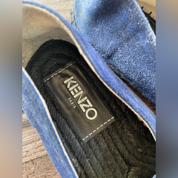 Kenzo Women's Navy Suede Loafers with Embossed Tiger Size 37 - Picture 2 of 6